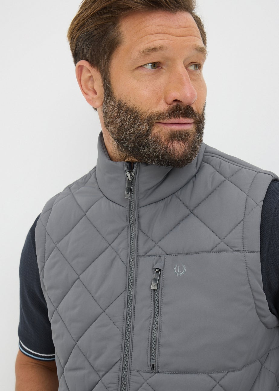 Lincoln Grey Quilted Gilet