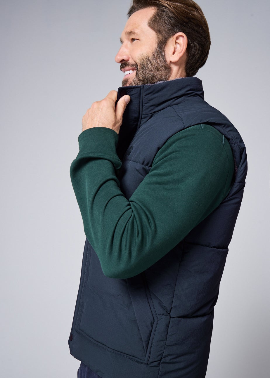 Lincoln Navy Borg Gilet
