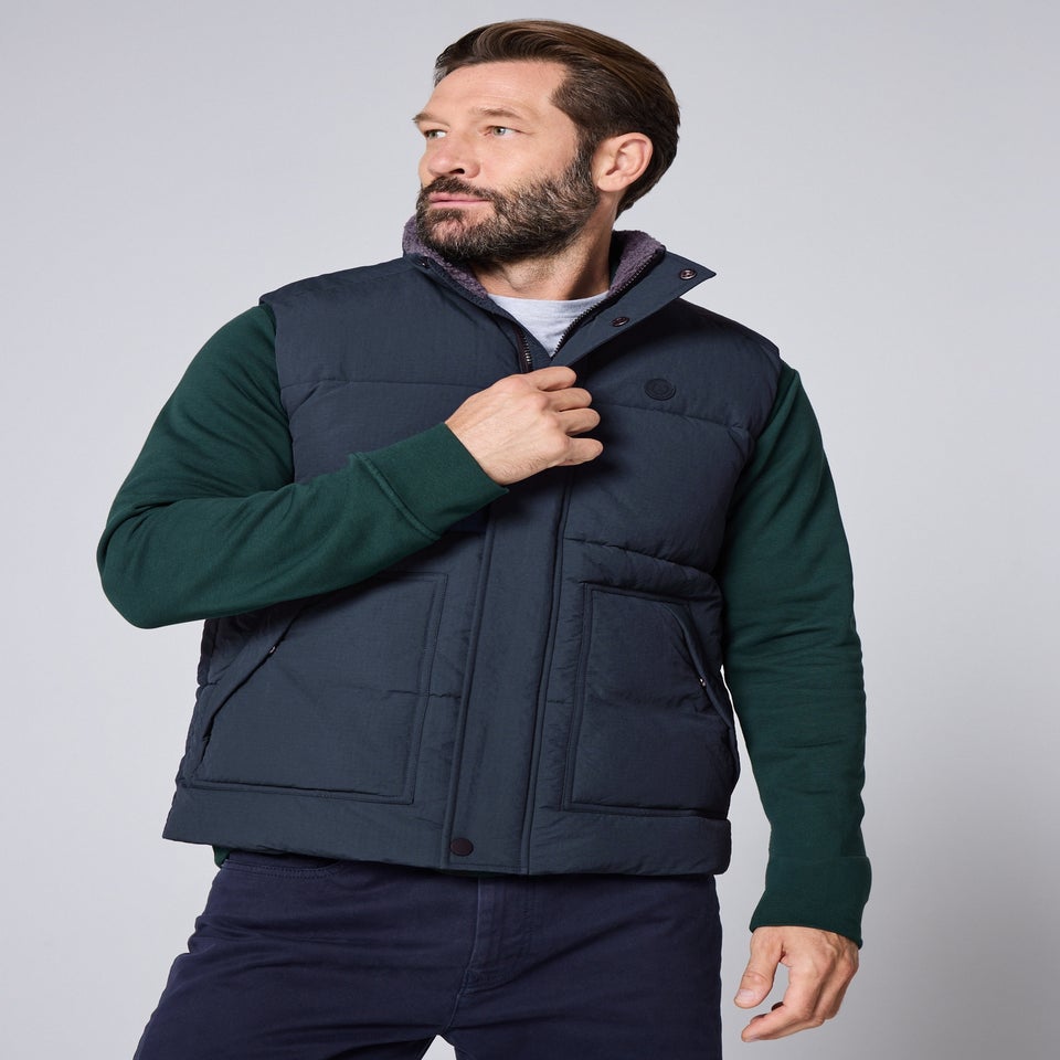 Lincoln Navy Borg Gilet