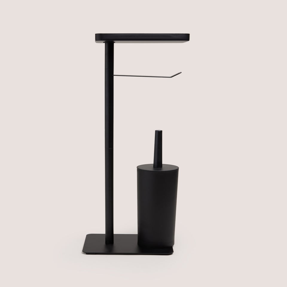 Toilet Roll Holder with Brush Stand