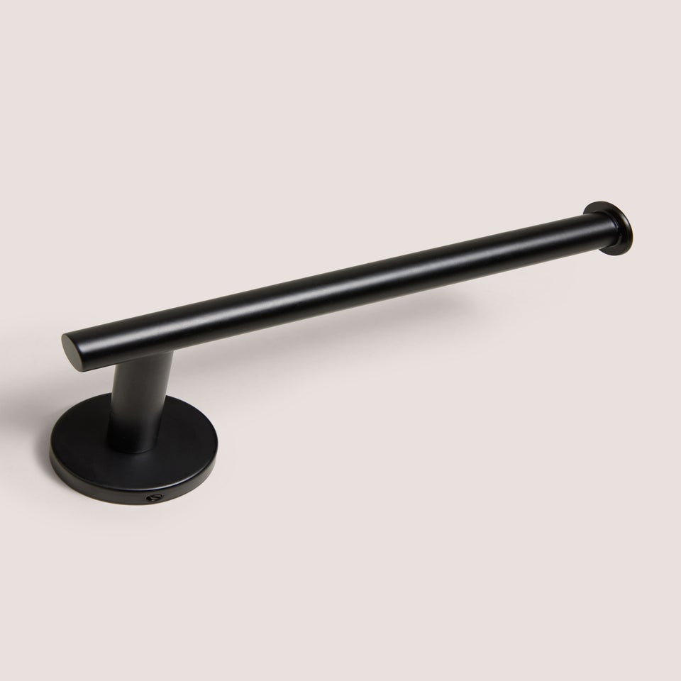 Black Wall Toilet Roll Holder