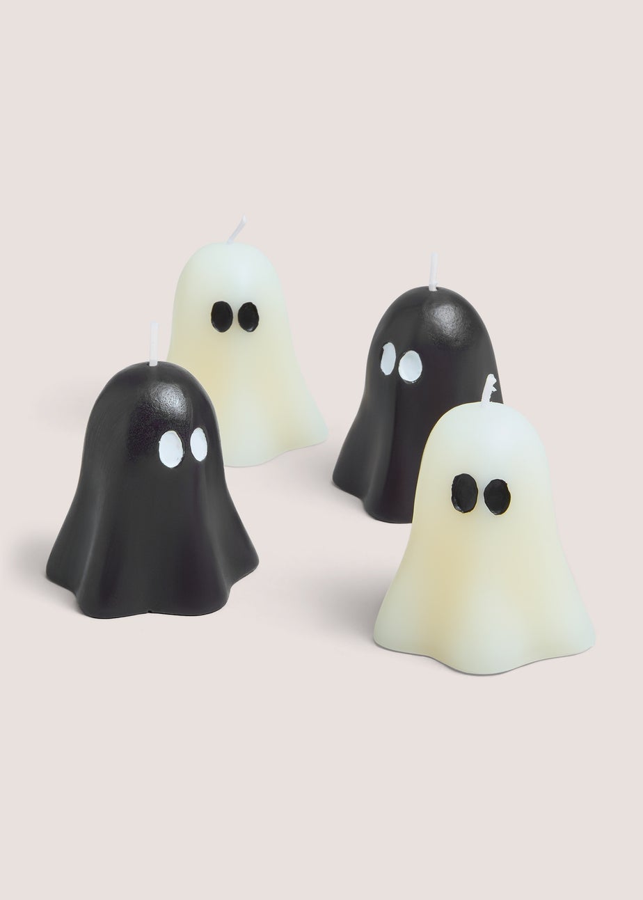 4 Piece Ghost Halloween Candles