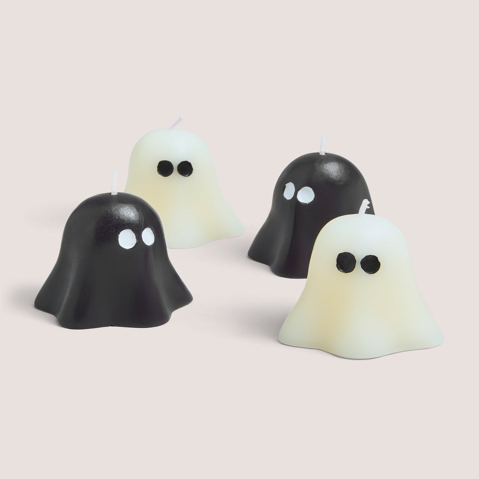 4 Piece Ghost Halloween Candles