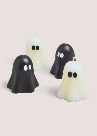 4 Piece Ghost Halloween Candles