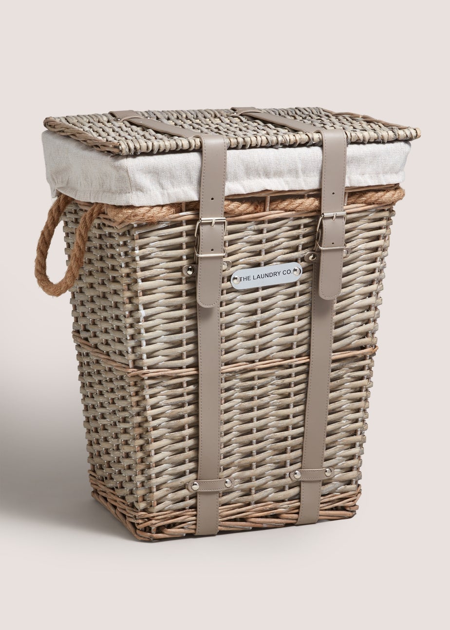 Grey Willow Laundry Basket