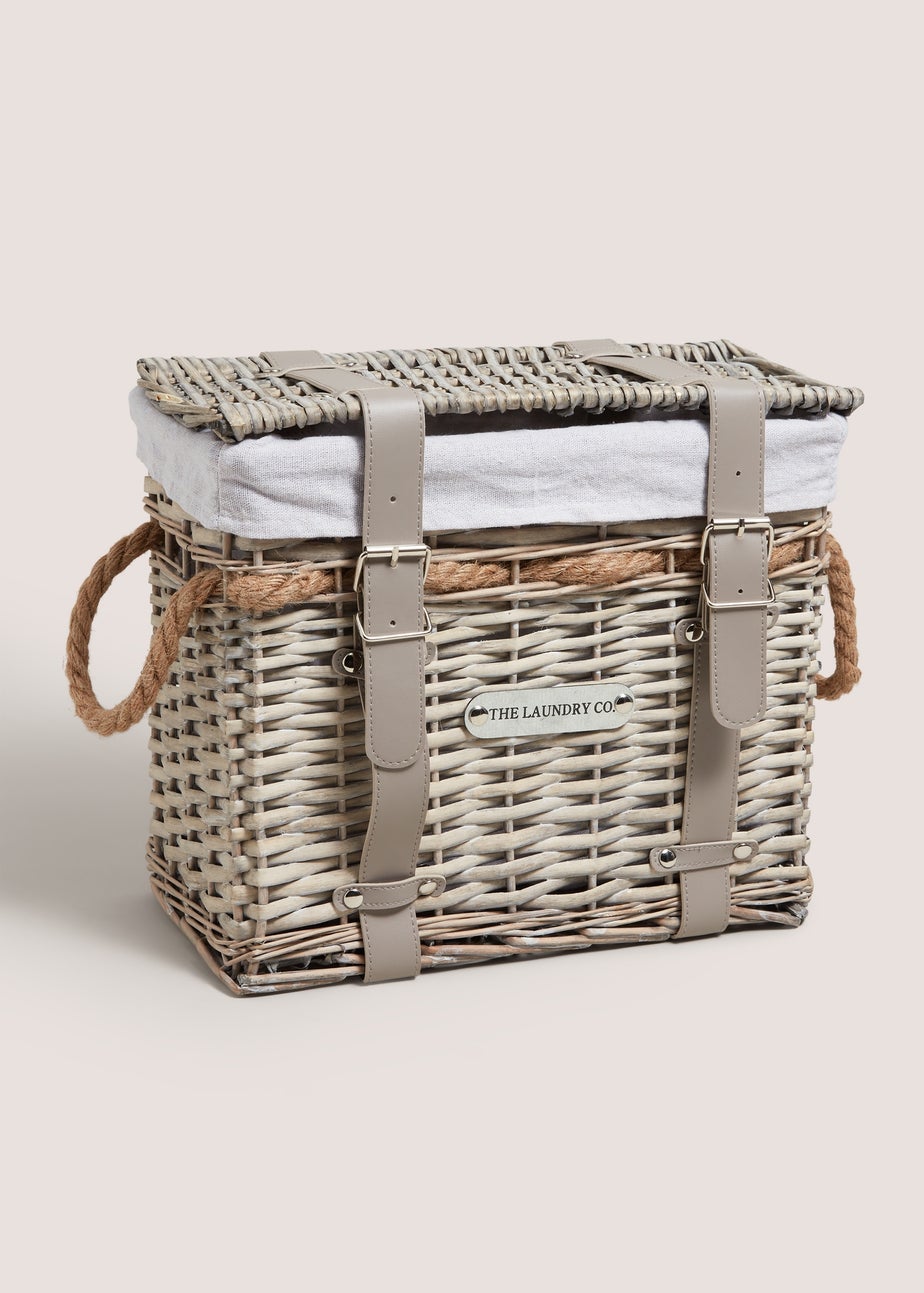 Grey Small Willow Storage Basket