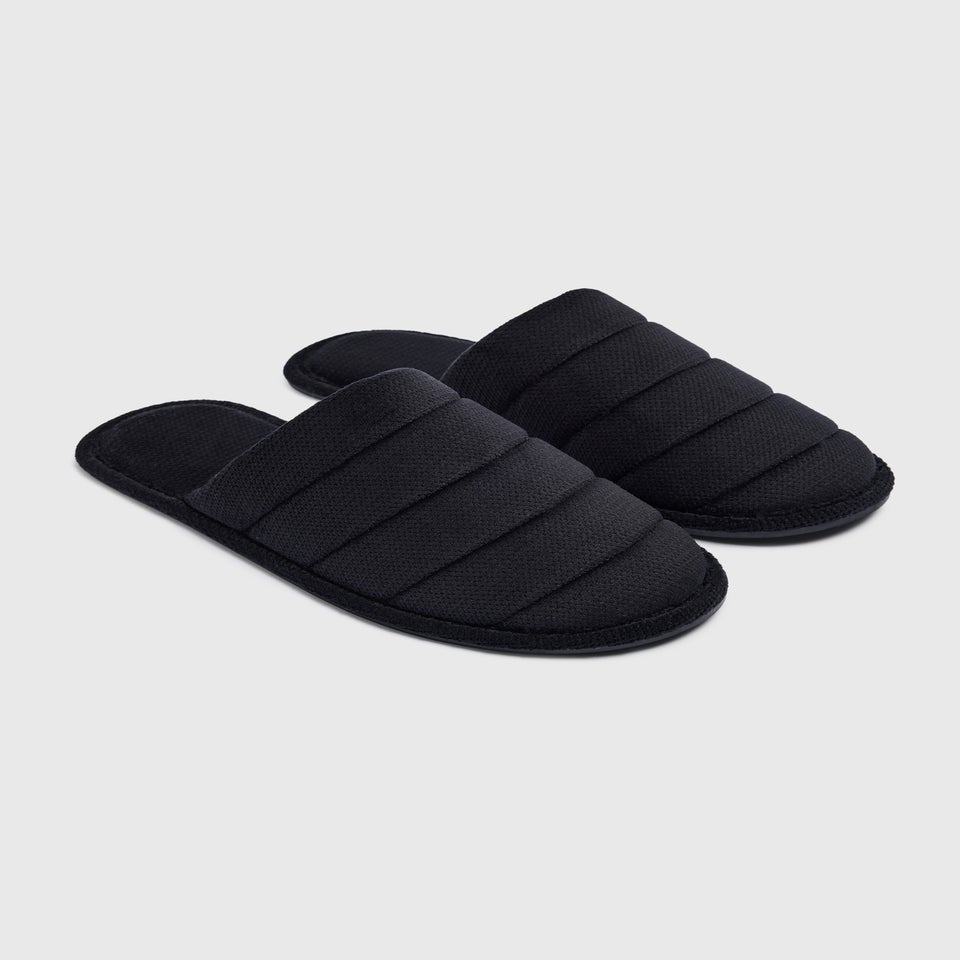 Black Closed Toe Slippers