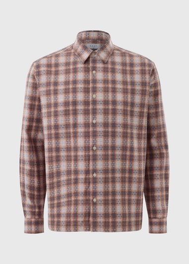 Rust Textured Check Shirt
