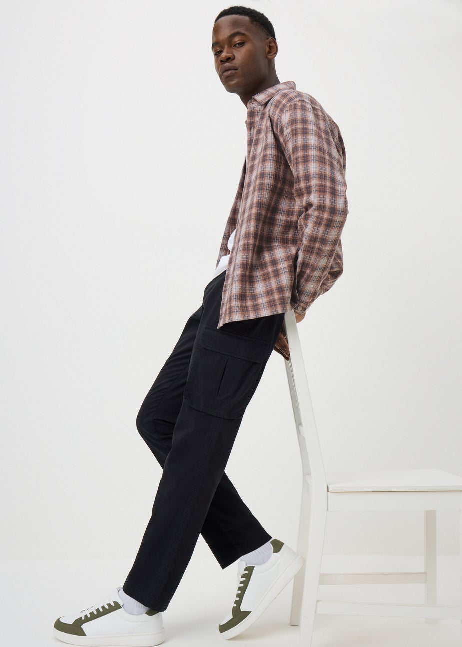 Rust Textured Check Shirt