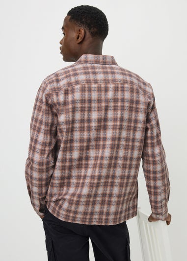 Rust Textured Check Shirt