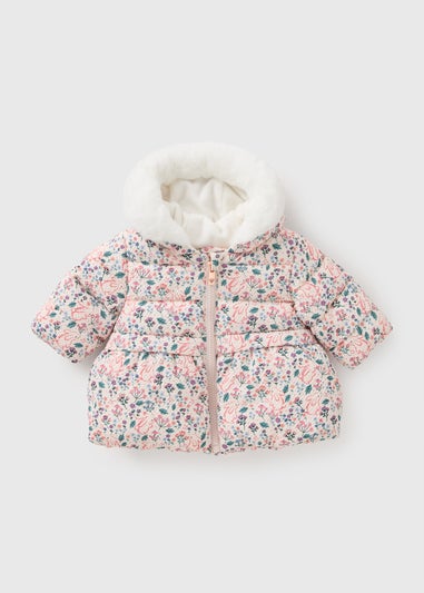 Baby Floral & Bunny Padded Coat (Newborn-23mths)