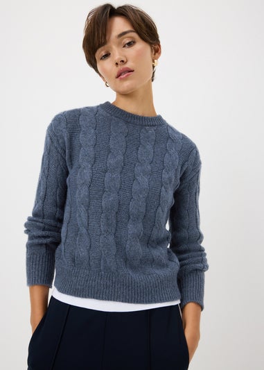 Denim Blue Cable Jumper
