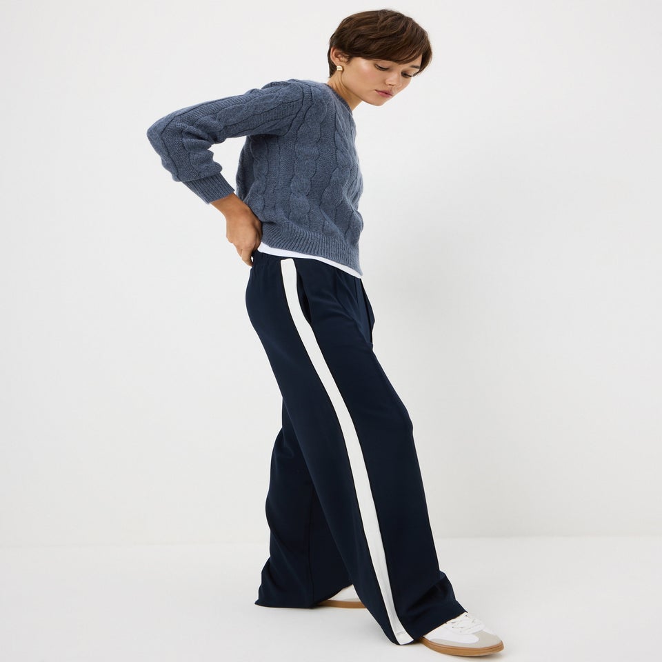 Denim Blue Cable Jumper