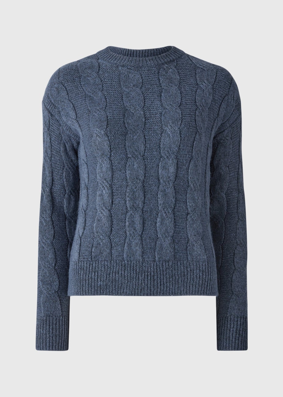 Denim Blue Cable Jumper