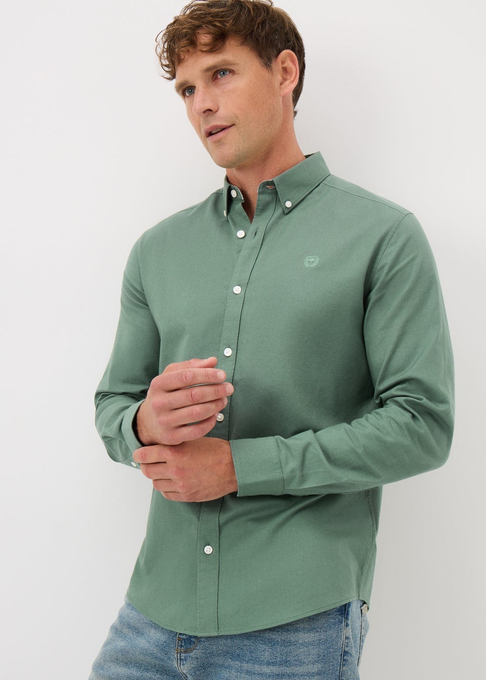 Green Oxford Plain Shirt