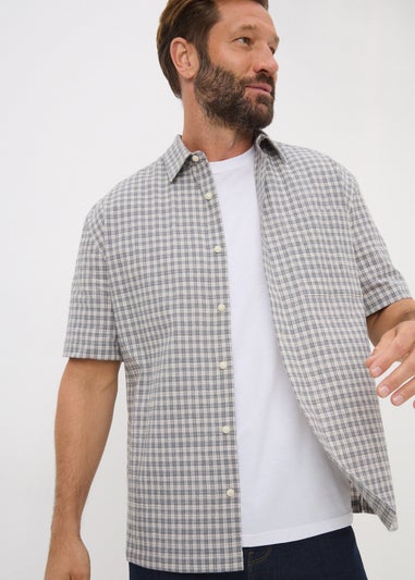 Charcoal Mini Check Shirt