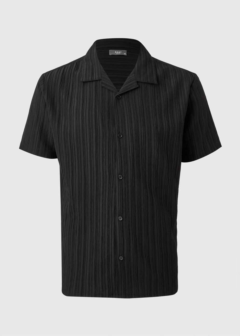 Black Smart Textured Shirt