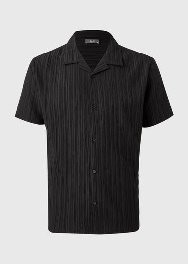 Black Smart Textured Shirt