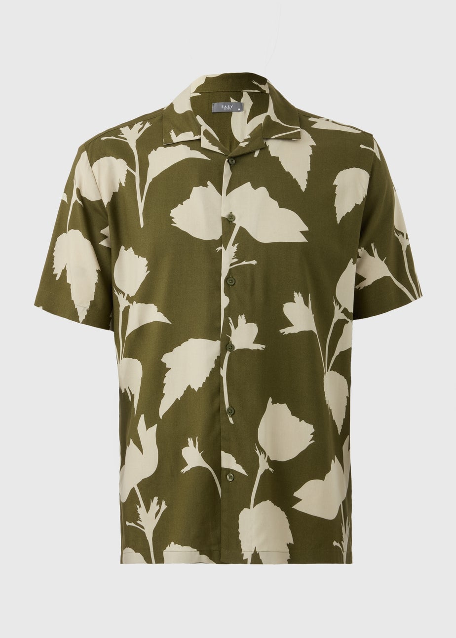 Khaki Tonal Floral Print Shirt