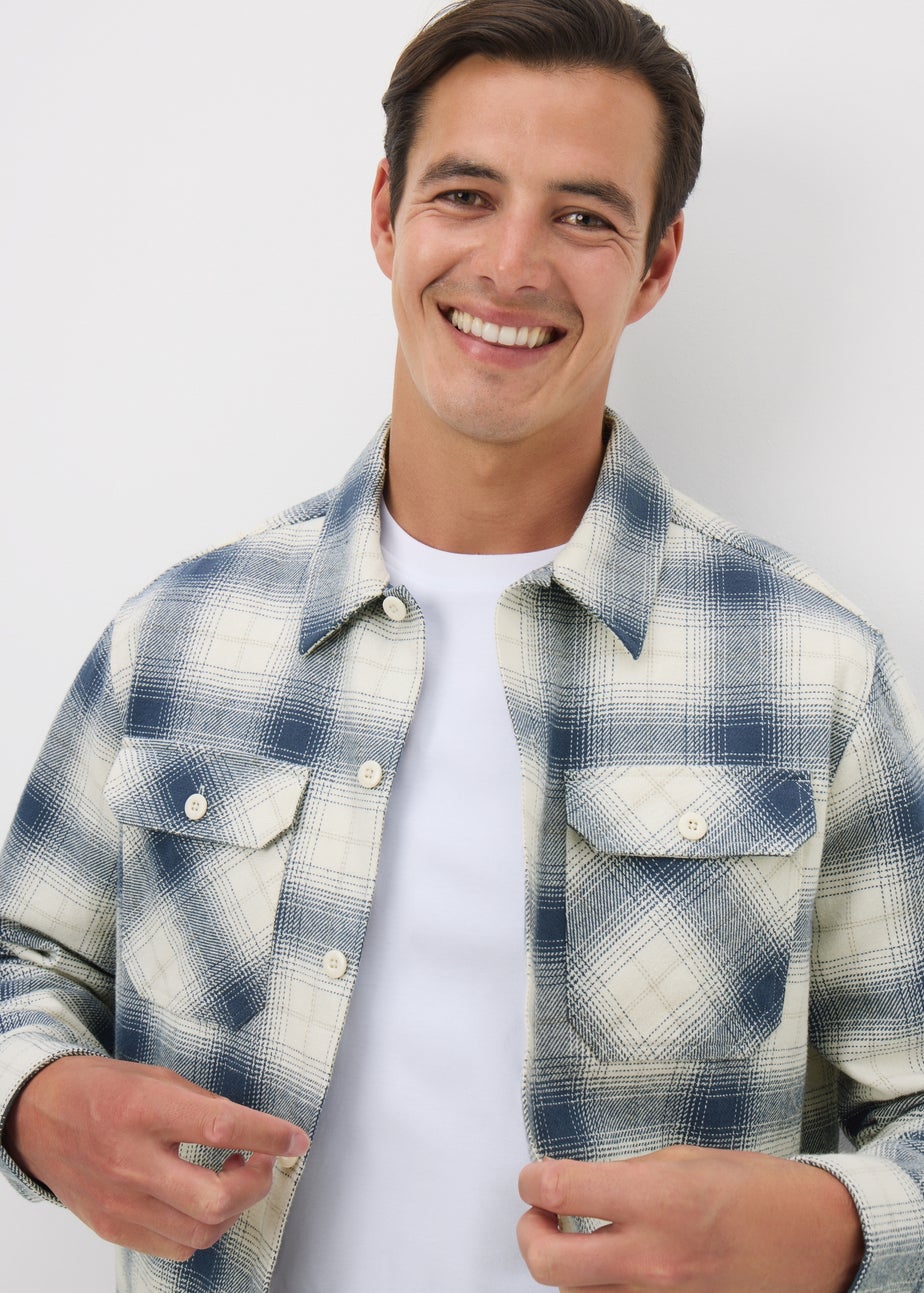 Navy Check Overshirt