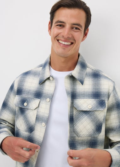 Navy Check Overshirt
