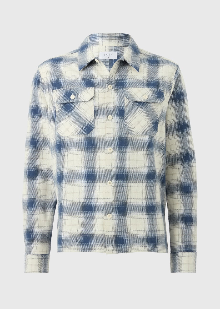 Navy Check Overshirt