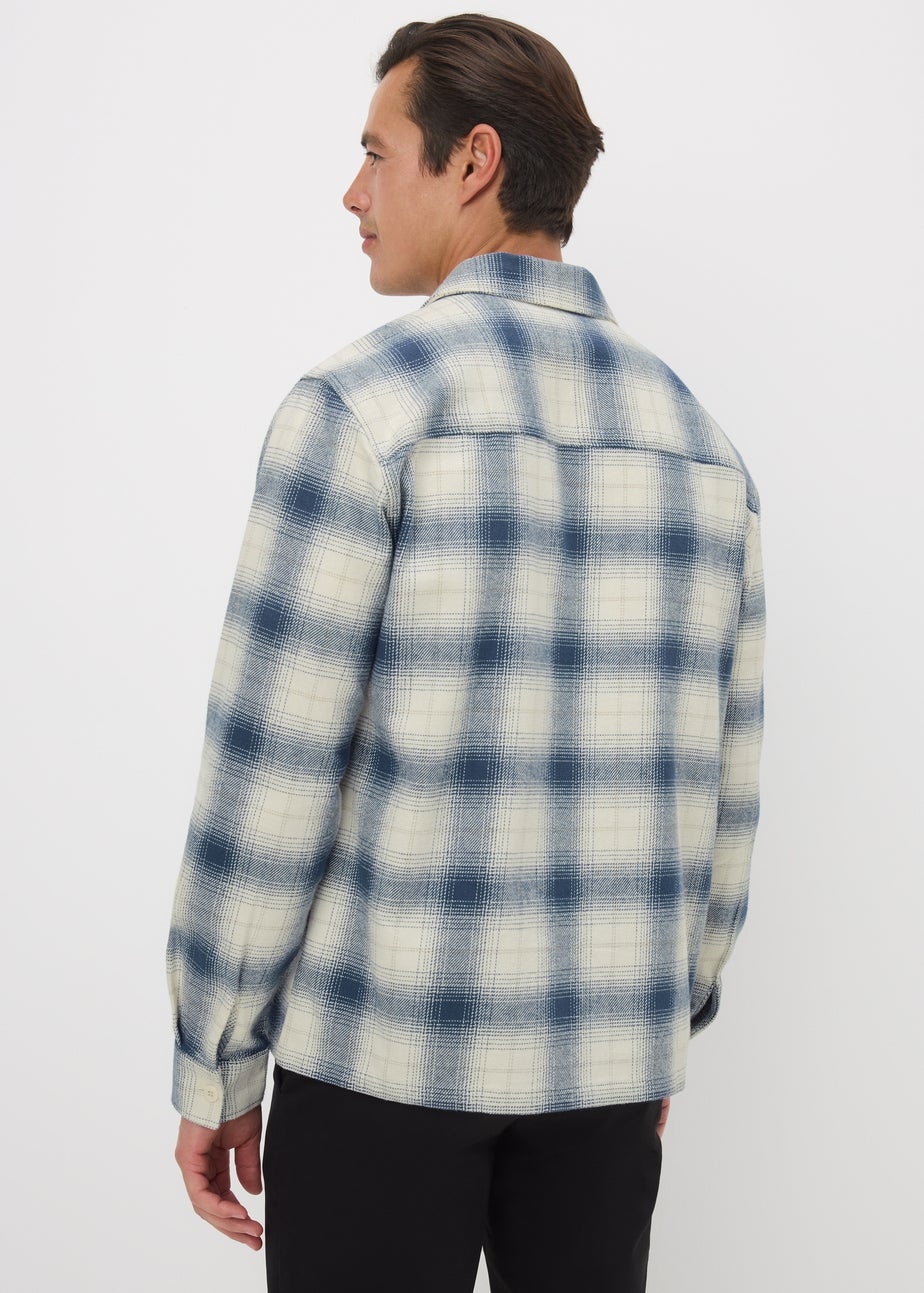 Navy Check Overshirt