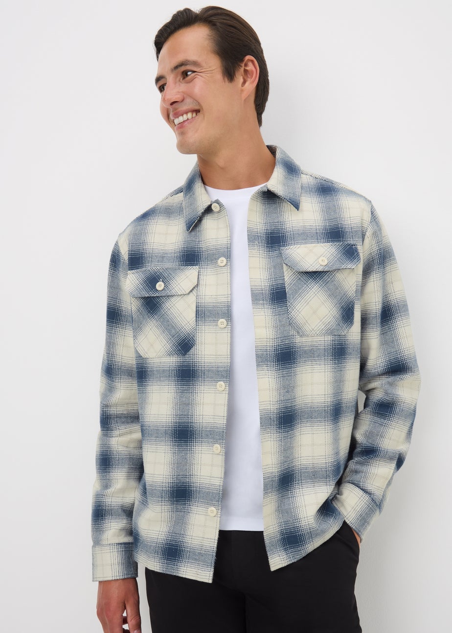 Navy Check Overshirt