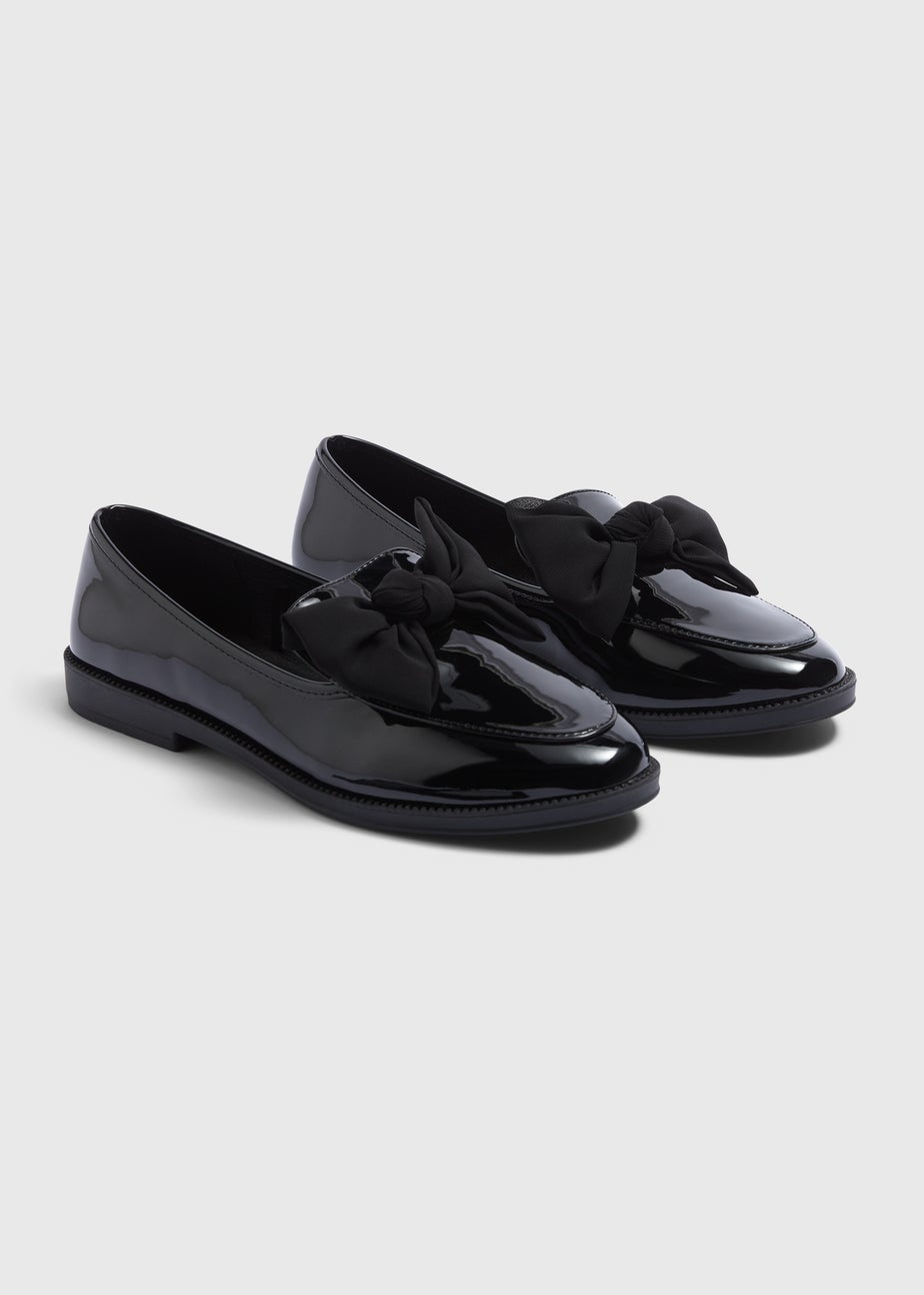 Black Bow Loafers