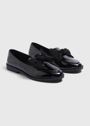 Black Bow Loafers