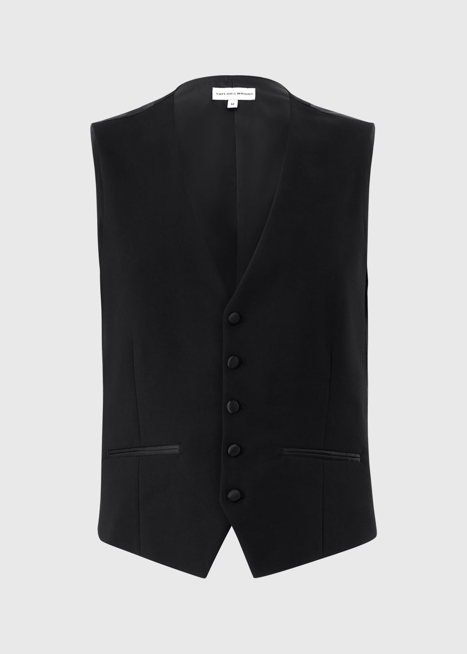 Taylor & Wright Black Tailored Dinner Waistcoat