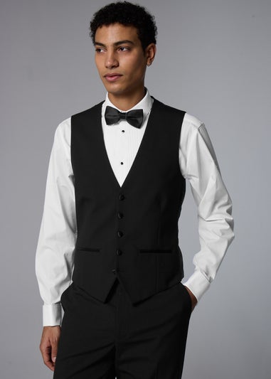 Taylor & Wright Black Tailored Dinner Waistcoat