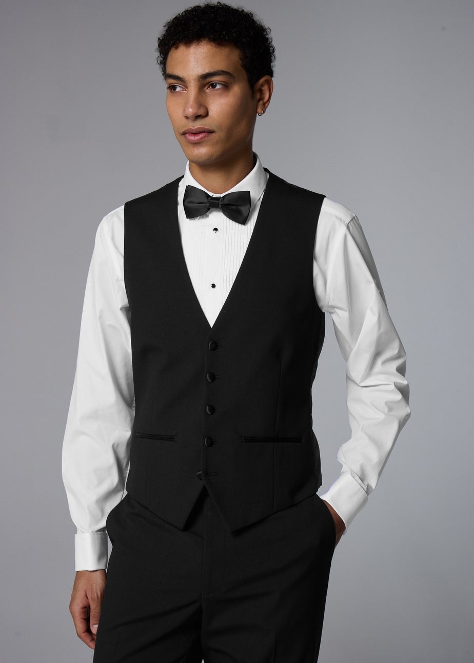 Taylor & Wright Black Tailored Dinner Waistcoat