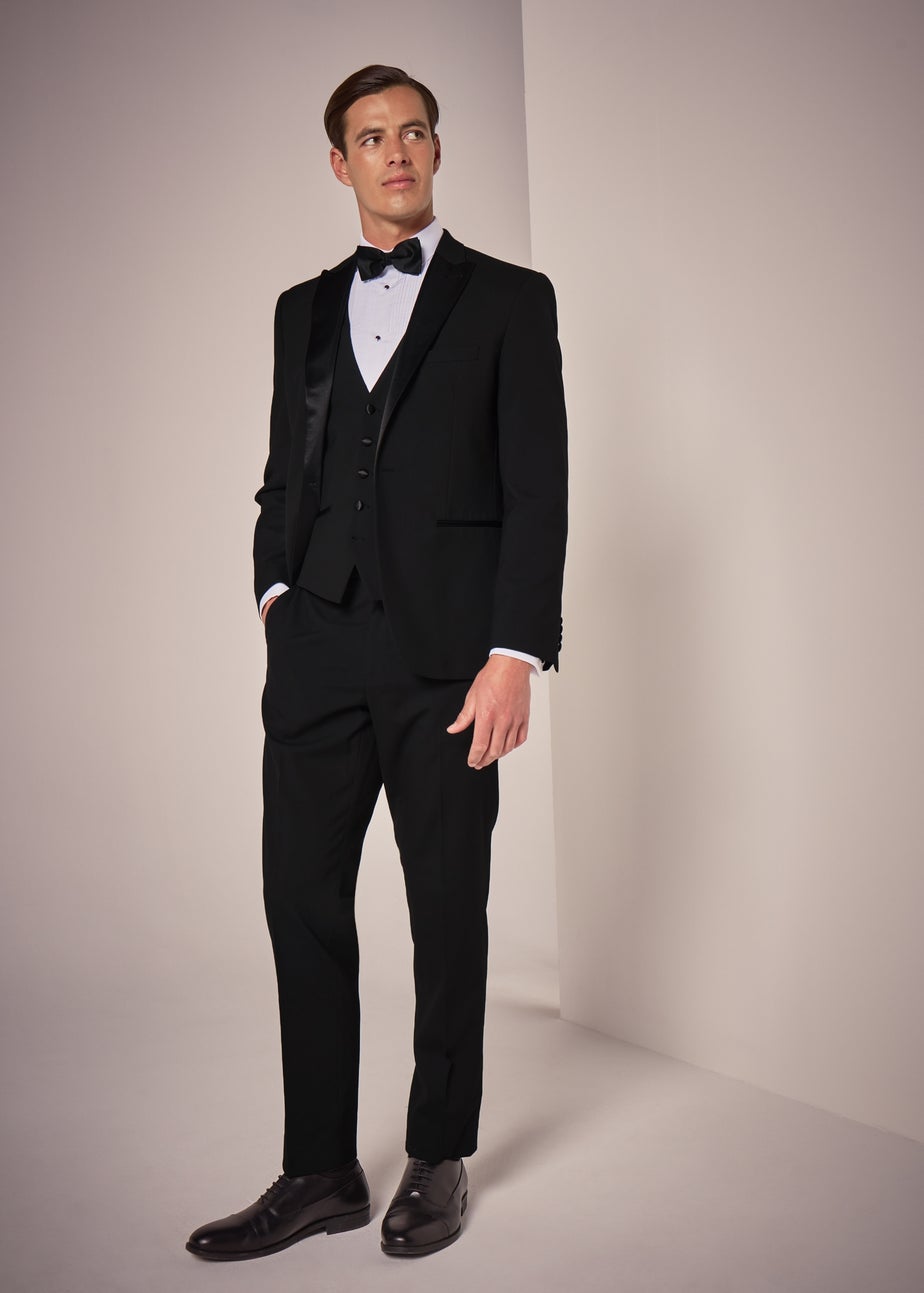 Taylor & Wright Black Tailored Dinner Trousers