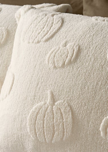 Cream Pumpkin Tuft Fleece Duvet Set