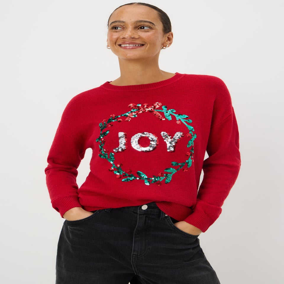 Red Christmas Joy Jumper