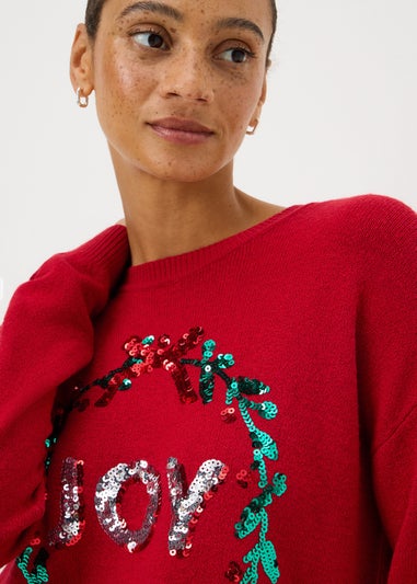 Red Christmas Joy Jumper