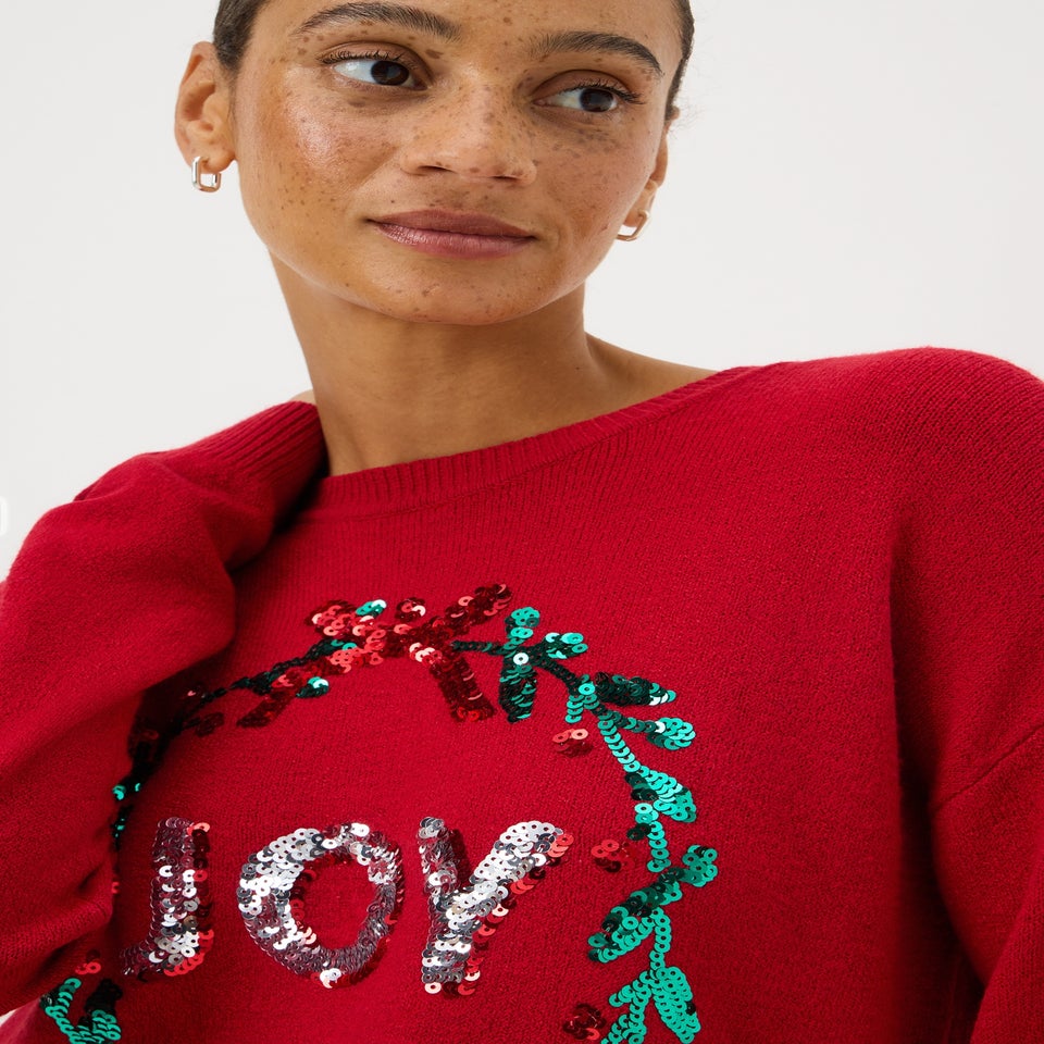 Red Christmas Joy Jumper