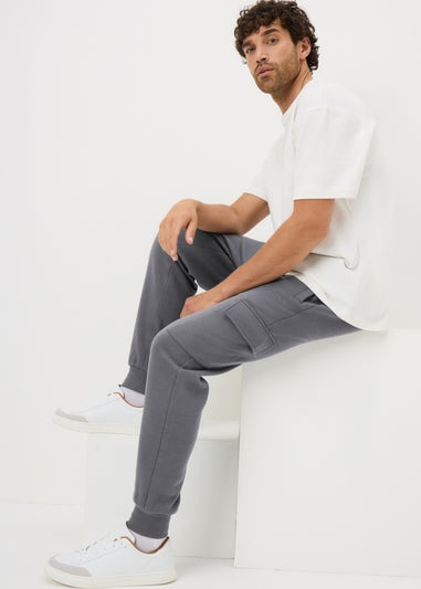 Grey Slim Cuff Joggers