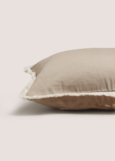 Natural Floral Embellished Cushion