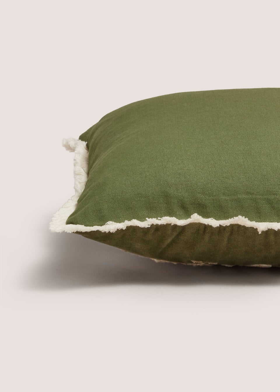 Green Floral Embellished Cushion