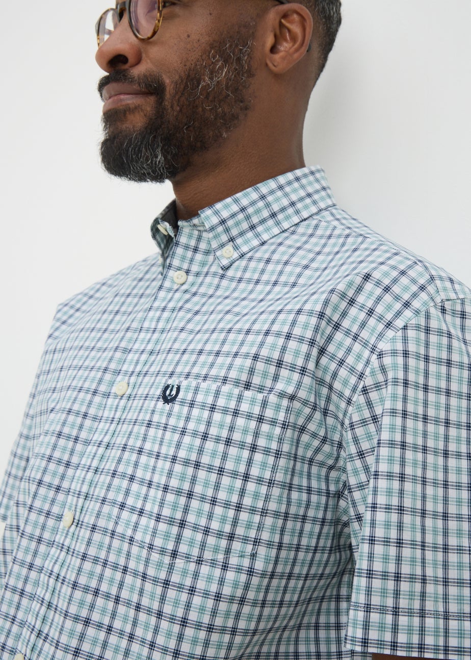 Lincoln Teal Mini Check Shirt