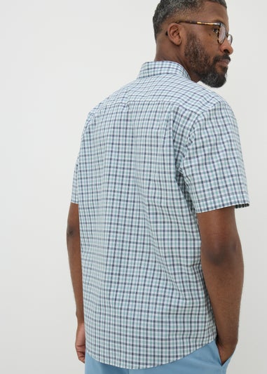 Lincoln Teal Mini Check Shirt