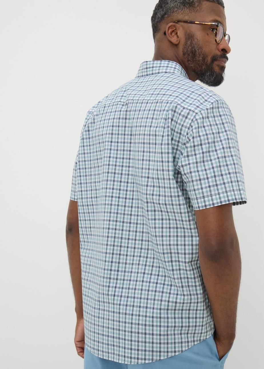 Lincoln Teal Mini Check Shirt