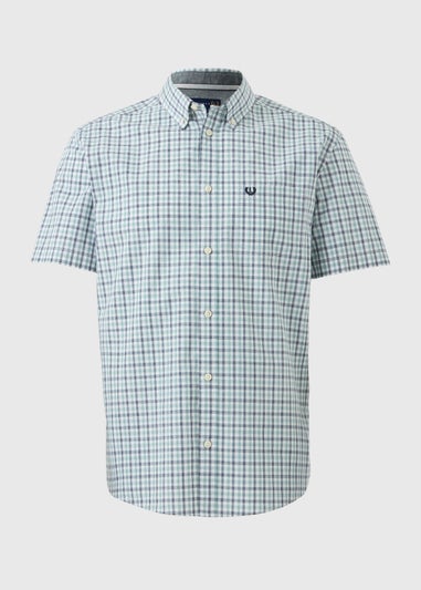 Lincoln Teal Mini Check Shirt