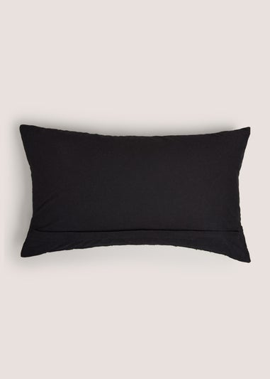 Black Web Embellished Cushion