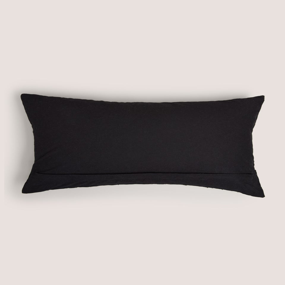 Black Web Embellished Cushion