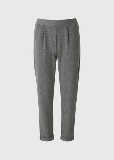 Grey Ponte Tapered Trousers