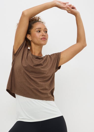 Souluxe Brown 2 In 1 T-Shirt