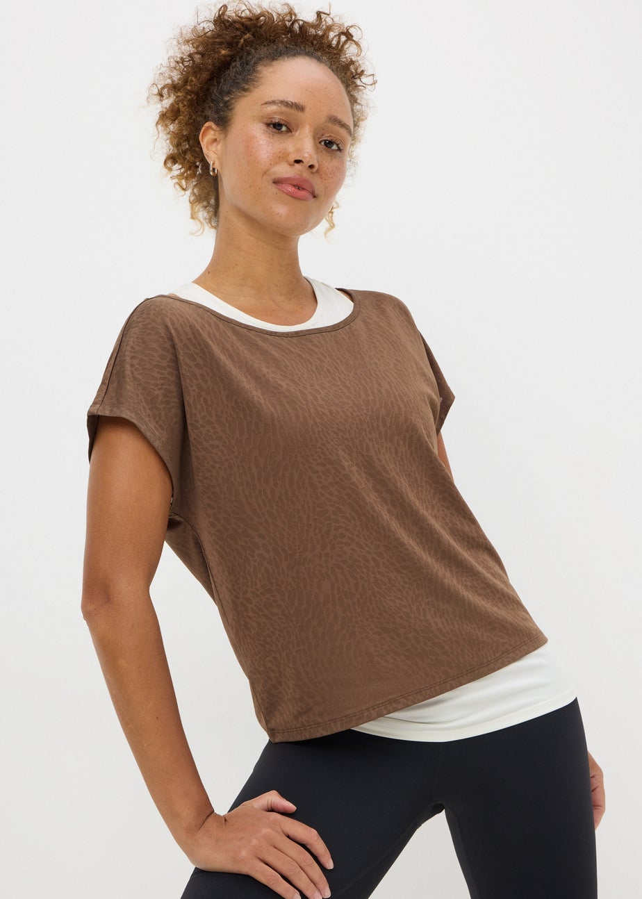 Souluxe Brown 2 In 1 T-Shirt